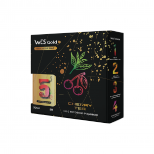 WES Gold Salt No.5 Cherry Tea 50мг 30мл  (Набір Ароматизатор+)