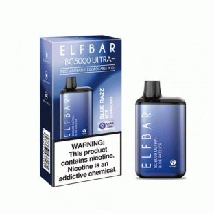 Elf Bar BC5000 ULTRA Blue Razz Ice 5% одноразовий вейп