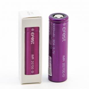 Аккумулятор высокотоковый Efest IMR 20700 3000 мА*ч 30А Flat Top Рurple Оригинал Аккумулятор высокотоковый Efest IMR 20700 3000 мА*ч 30А Flat Top Рurple Оригинал