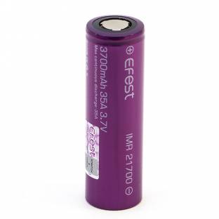 Аккумулятор высокотоковый Efest IMR 21700 3700 мА*ч 35А Flat Top (фиолетовый / purple) Аккумулятор высокотоковый Efest IMR 21700 3700 мА*ч 35А Flat Top (фиолетовый / purple)