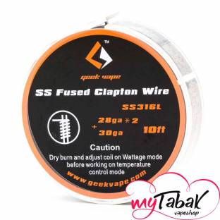 Geekvape SS Fused Clapton wire 0.32мм*2+0.25мм 28ga*2+30ga 3м