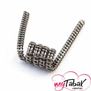 Half Staggered Fused Clapton FT 0.27 Ом FeCrAl готовая спираль - 1 шт Half Staggered Fused Clapton FT 0.27 Ом FeCrAl готовая спираль - 1 шт